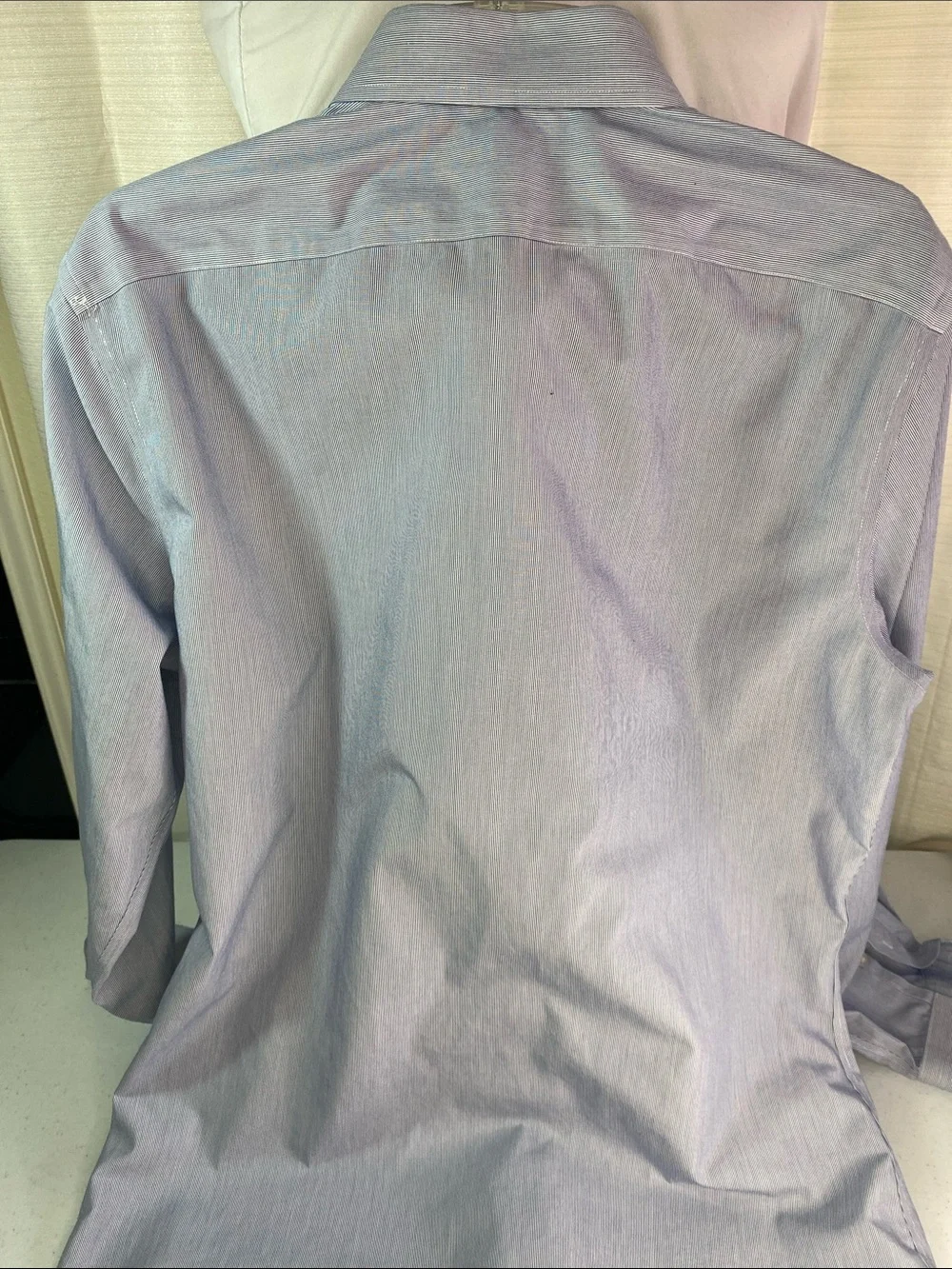 Banana Republic Men's Pale Blue Pinstripe Dress Shirt
